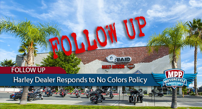 Harley-Davidson Dealer Blames “No Colors or Cuts” Policy on City